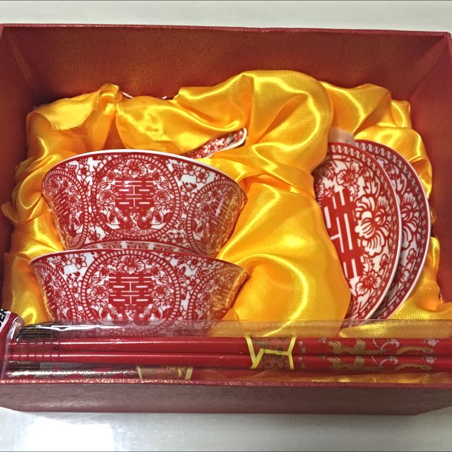 Chinese Wedding Bowl Set, Everything Else on Carousell