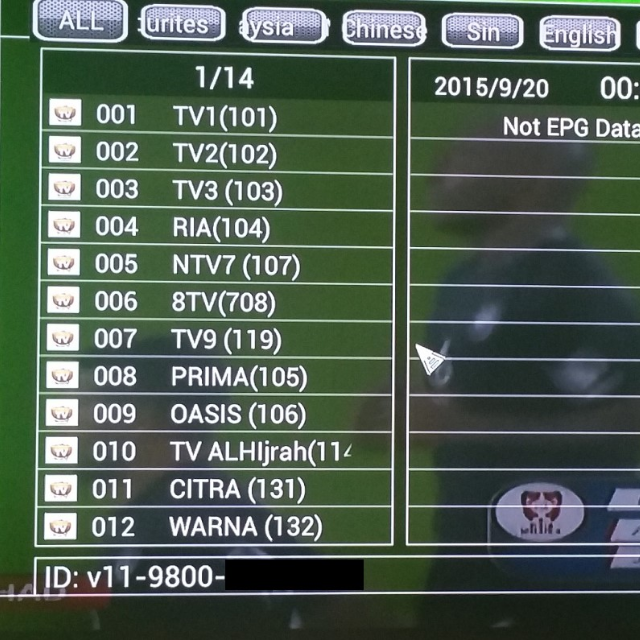 Malaysia ASTRO Soccer HDTV APK Package C Subscription 365