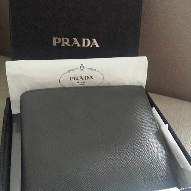 PRADA MEN WALLET (WITH COIN POUCH), Men's Fashion, Watches