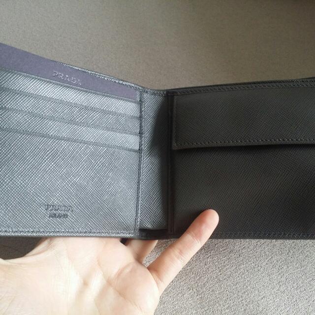 PRADA MEN WALLET (WITH COIN POUCH), Men's Fashion, Watches