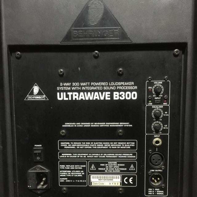 room Armstrong Symfonie Ultrawave B300 Behringer, Audio, Soundbars, Speakers & Amplifiers on  Carousell