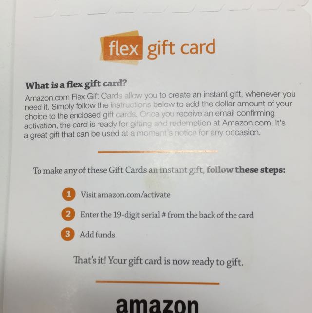 Amazon Flex Gift Card Pack Of 3 Not Voucher Tickets Vouchers Vouchers On Carousell