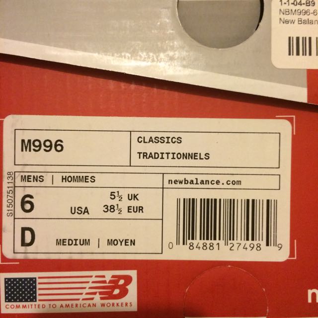 全新new balance 996 gy 灰余文樂著用小腳24 她的時尚, 鞋類