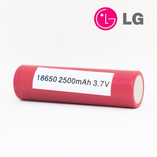 LG HE2 18650 2500mAh, 20A/35A Rechargeable Lithium Battery (Flat Top ...