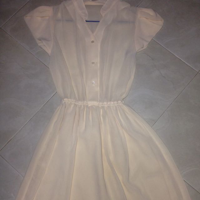 White smart shop casual dresses