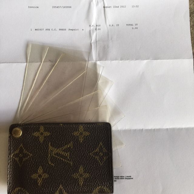Authentic Louis Vuitton Clear Card Holder LV