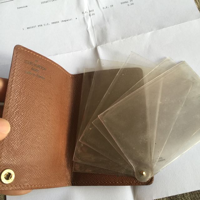 Authentic Louis Vuitton Clear Card Holder LV