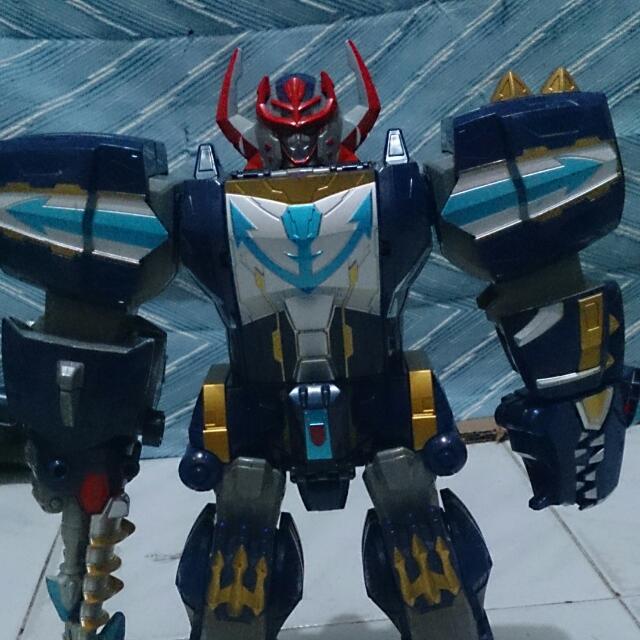 POWER RANGER MEGA Force Gokaiger Mini Pla Q-Rex Gozyujin Megazord