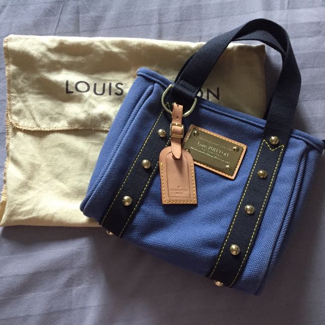 Louis Vuitton Vintage - Antigua Cabas PM Bag - Blue Black - Canvas and  Leather Handbag - Luxury High Quality - Avvenice