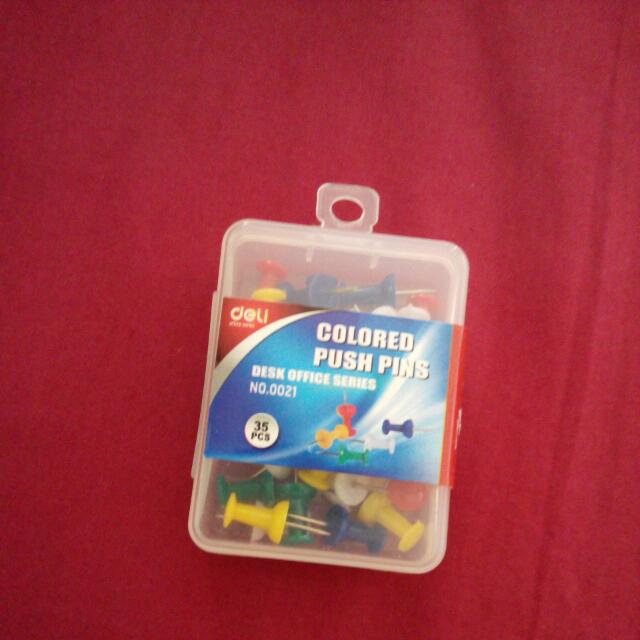 Coloured Push Pins, Hobbies & Toys, Stationery & Craft, Craft Supplies