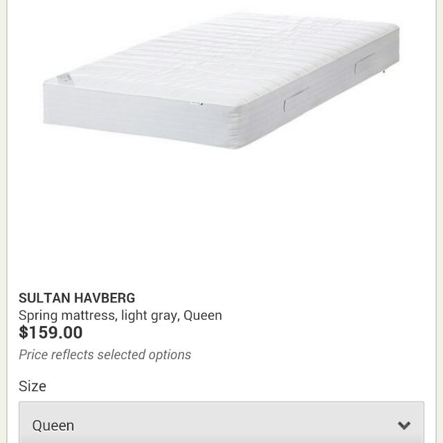 Ikea Lillesand Queen Bed Frame And Mattress Furniture On Carousell