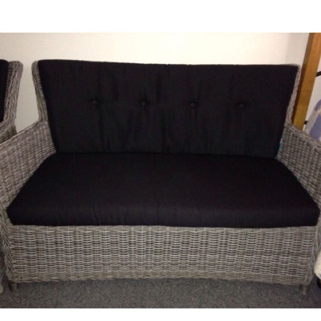Wicker Outdoor Furniture 3 Piece Set By Del Terra Brand Home Wicker Outdoor Furniture 3 Piece Set By Del Terra Brand Home On Carou
