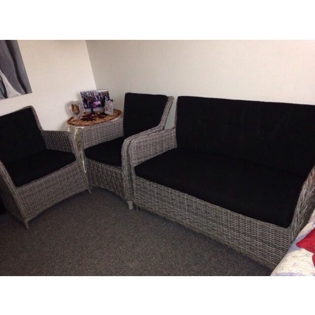 Wicker Outdoor Furniture 3 Piece Set By Del Terra Brand Home Photo