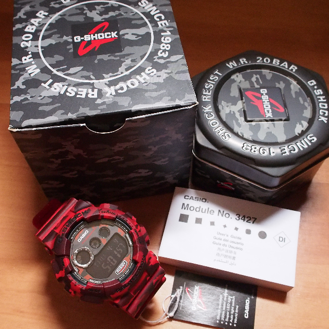 G shock camouflage red best sale