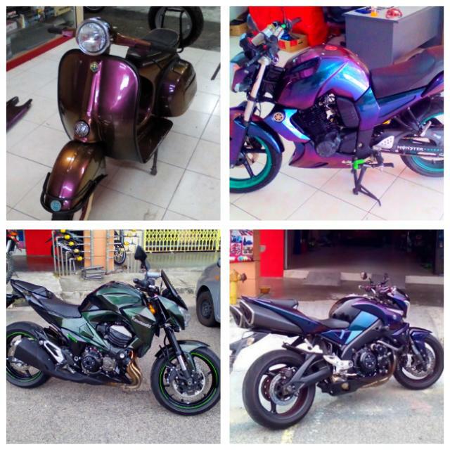 Custom Colourshift Paint Job Done On Bikes Now We Have Expanded Our Service From Johor Singapore Car Accessories On Carousell