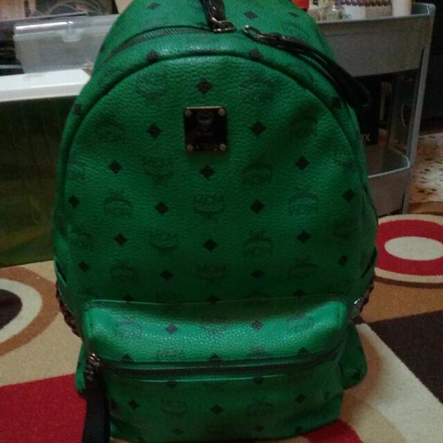 mcm backpack green