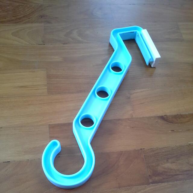 Used DAISO laundry Hanger Holder over the Door, Furniture & Home Living