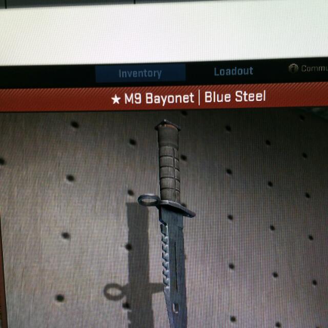 CSGO Knife M9 Blue Steel Minimal Wear, Hobbies & Toys, Toys