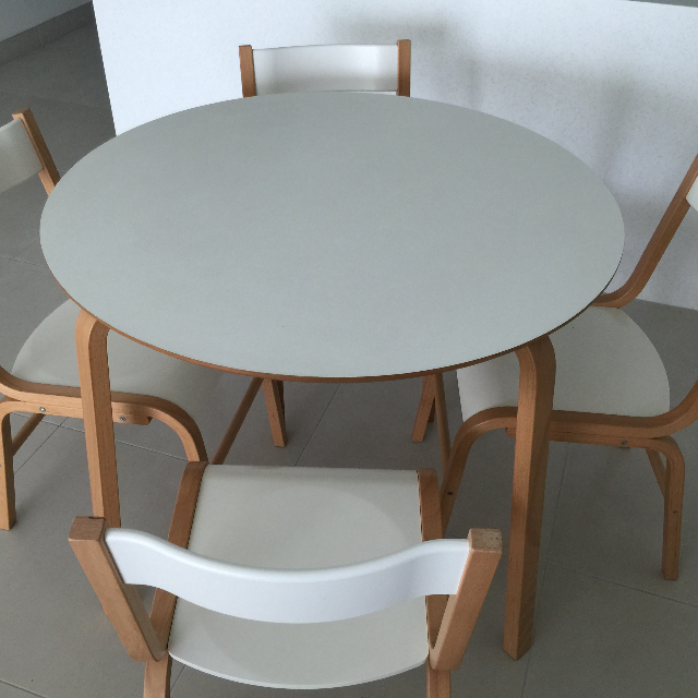 Ikea Skoghall Dining Set 1 Table And 4 Chairs Furniture On Carousell