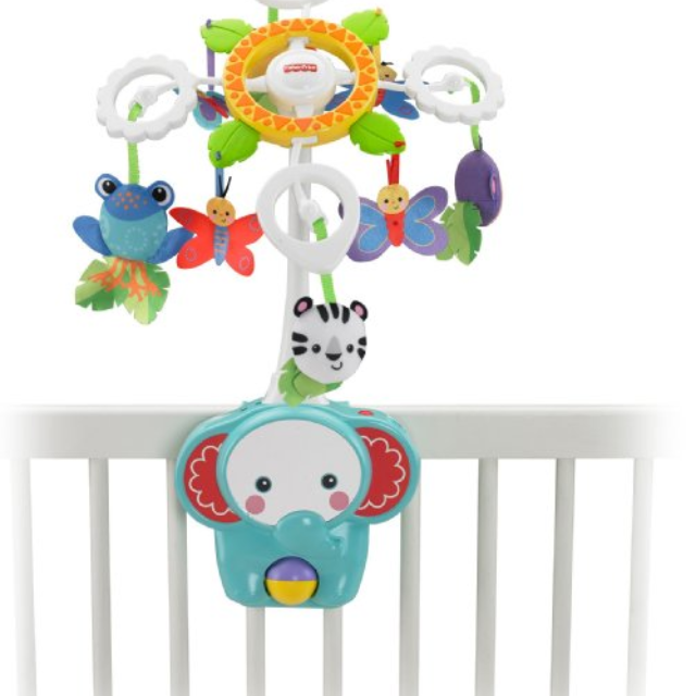fisher price rainforest grow with me cot mobile