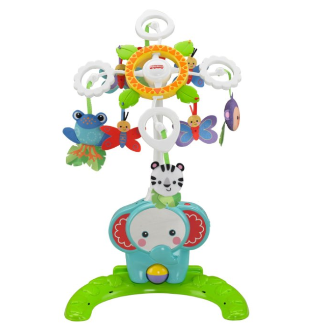 Preloved FisherPrice Rainforest 2in1 Cot Mobile, Babies & Kids