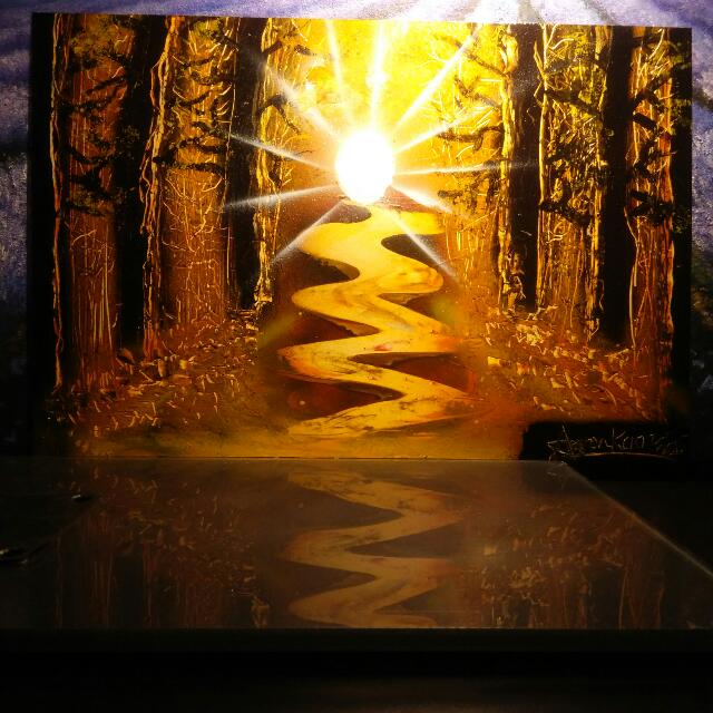 Spray Paint Art Forest To The Land Of Hope Design Craft On Carousell