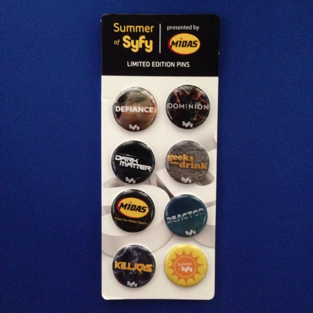 SDCC 2015 SUMMER OF SYFY LIMITED EDITION PINS PRESENTED BY MIDAS