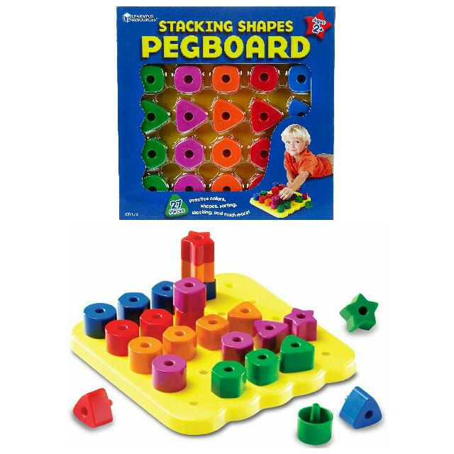 stacking shapes pegboard