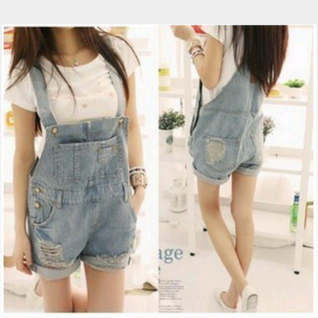 suspender jumpsuit shorts