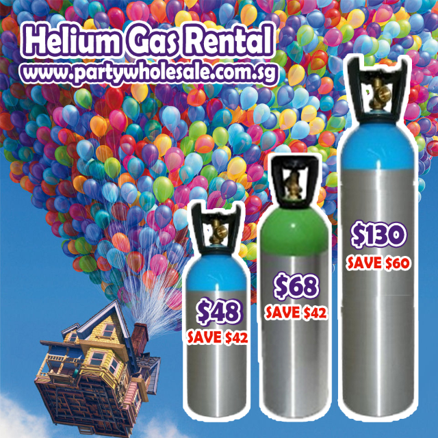 Helium Gas Tank Rental for Balloons Cheapest in Singapore, Hobbies