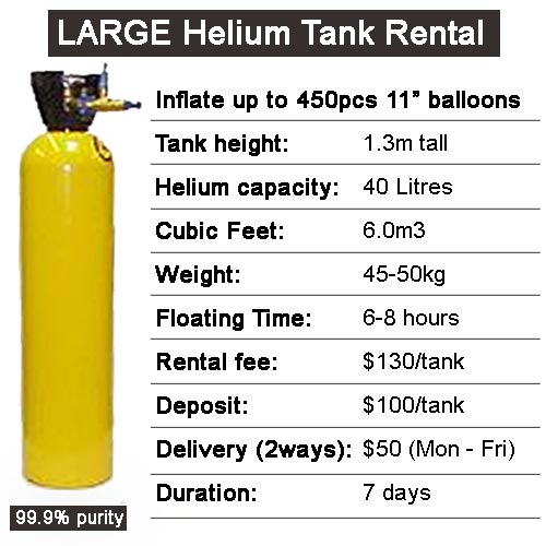 Helium Gas Tank Rental for Balloons Cheapest in Singapore, Hobbies