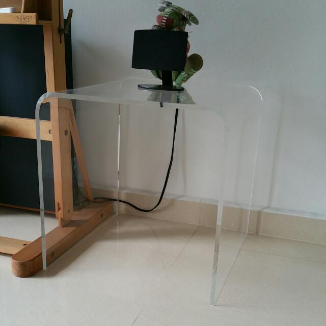 Muji Acrylic Side Table, Furniture & Home Living, Furniture, Tables