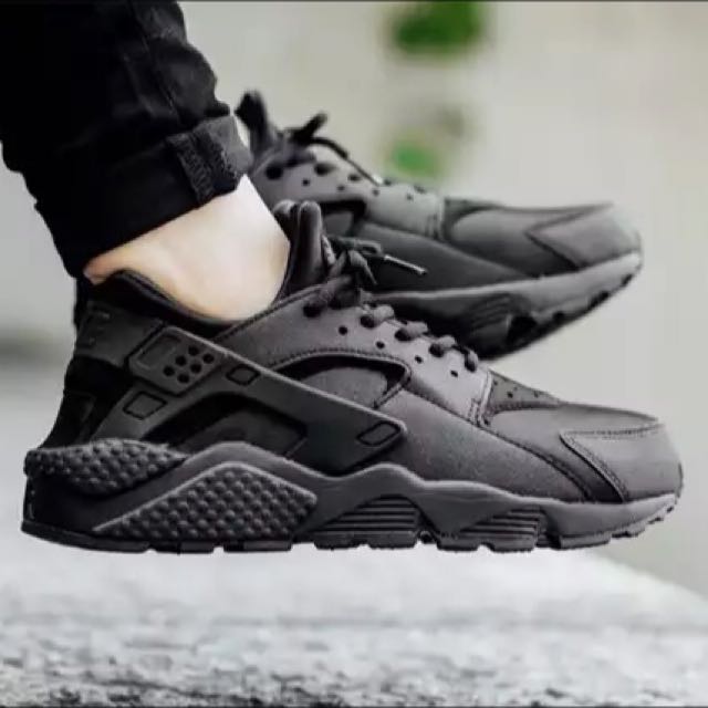 All black nike new arrivals huarache womens