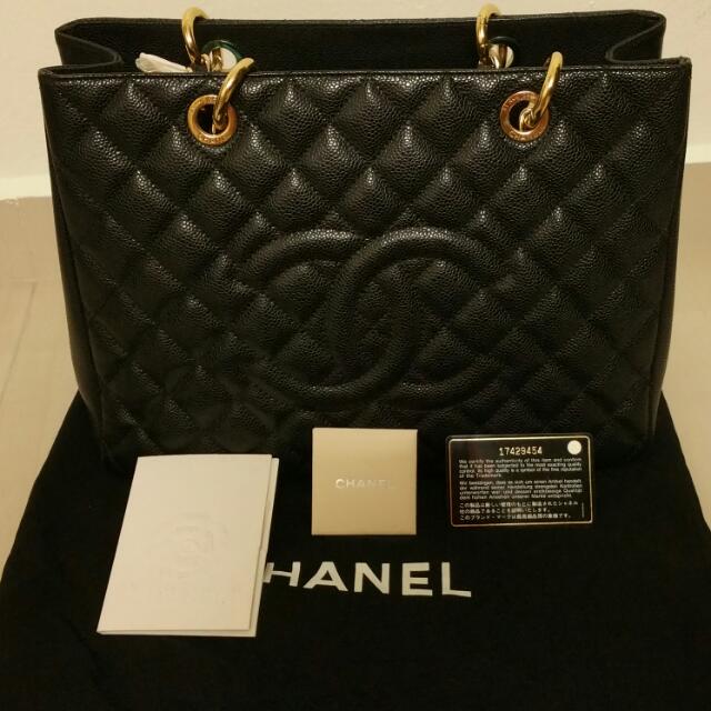 Chanel, Caviar Leather 'Grand Shopping Tote' Bag, 2014-2015. - Bukowskis