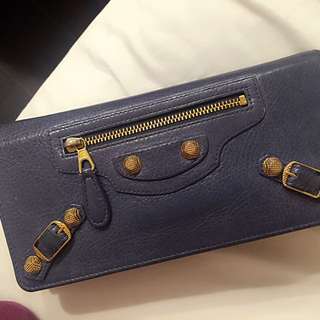 BALENCIAGN 藍色長夾 可議價