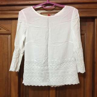 H&M 日本購入 純棉材質白上衣