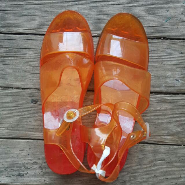 orange jelly heels
