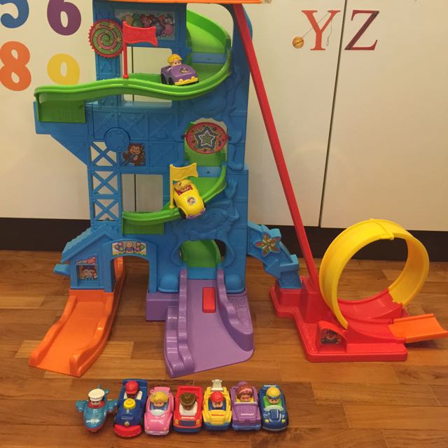 Loops and swoops amusement park top