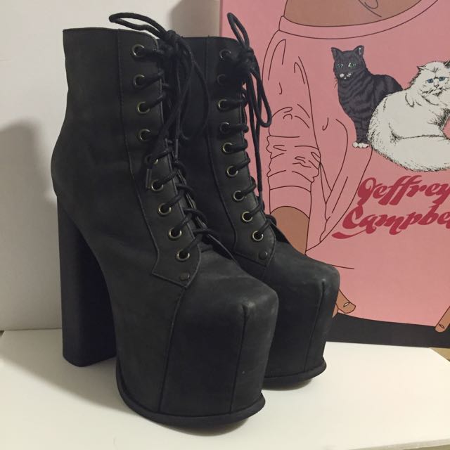 Jeffrey Campbell Big Lita Black Washed Color