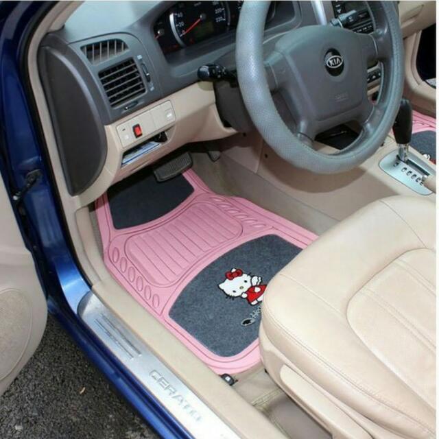 Po Hello Kitty Car Mats 5 Pieces Set Car Accessories On Carousell