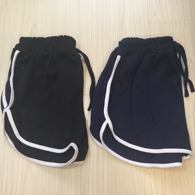White Lined Shorts