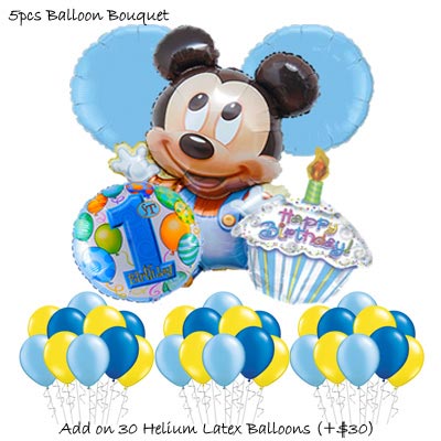 Baby Mickey Mouse 1st Birthday Balloon Bouquet Party Wholesale