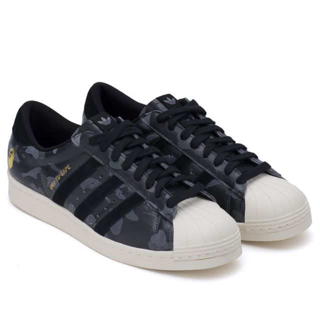 Adidas superstar 80s store undftd bape black camo