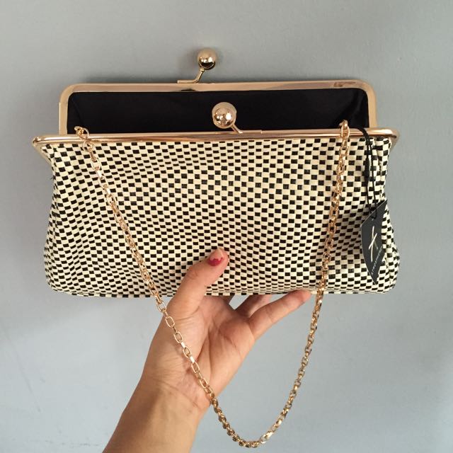 Primark gold sales clutch bag