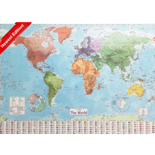 Collins The World Map Collins "The World" Map, Hobbies & Toys, Toys & Games On Carousell