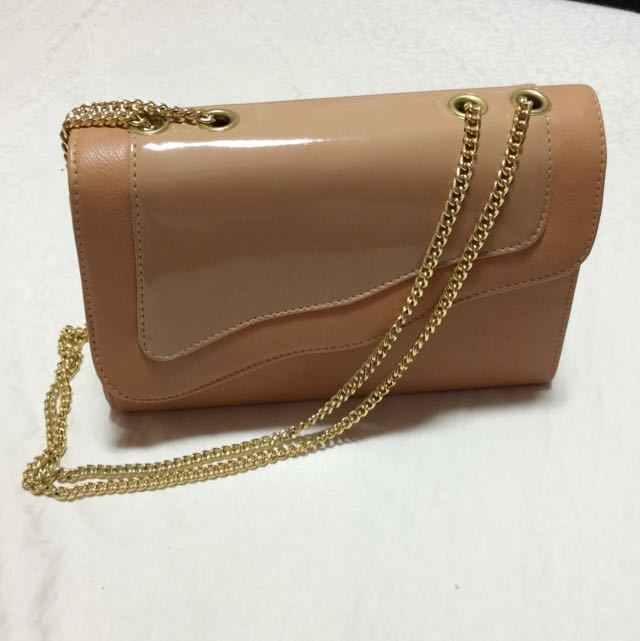 gold chain side bag