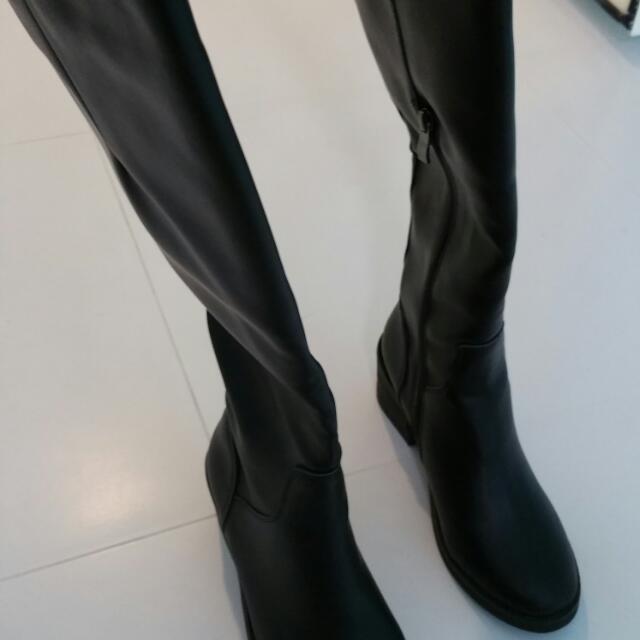 Long Black Boots Size 4 From Korea 