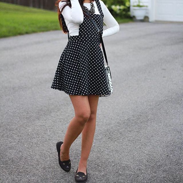 Polka dot new arrivals jumper dress