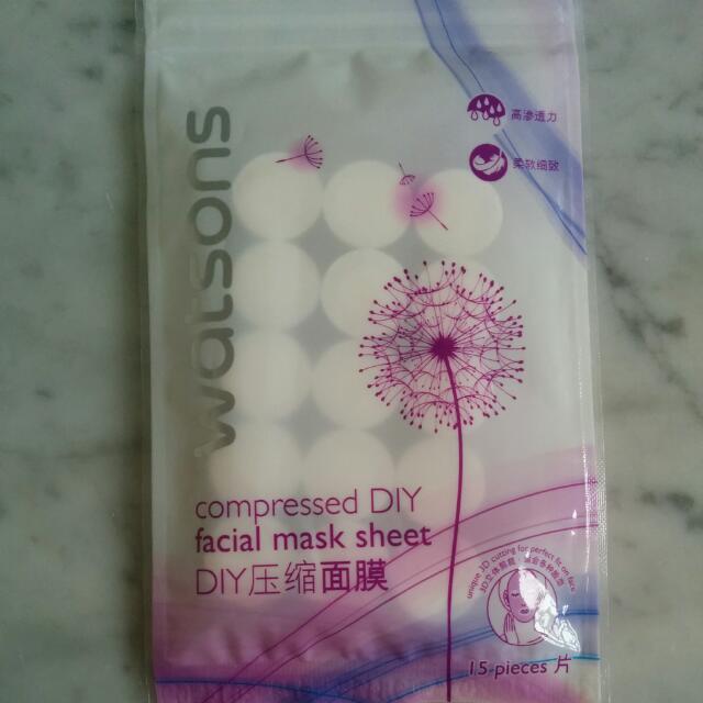 watsons compressed diy facial mask sheet