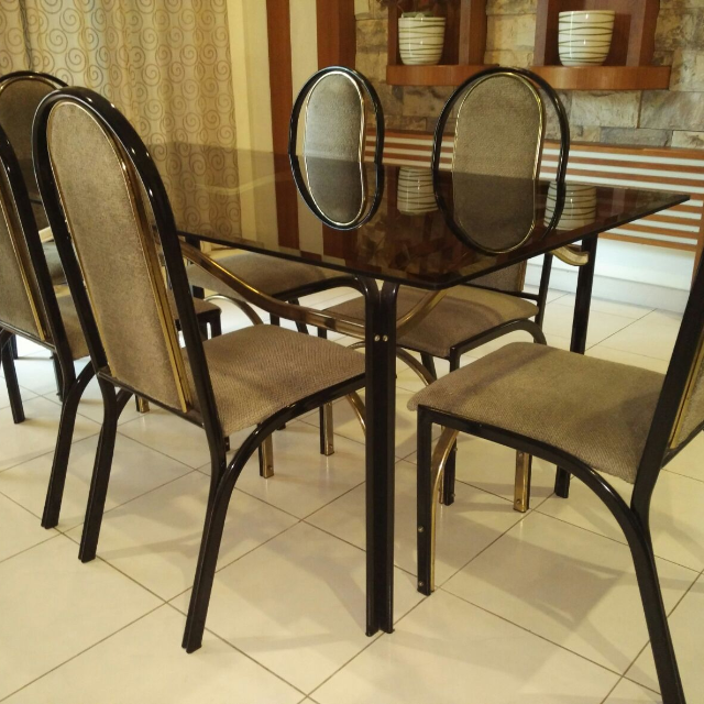 Fine Dining Table and 6 chairs., Furniture & Home Living, Furniture